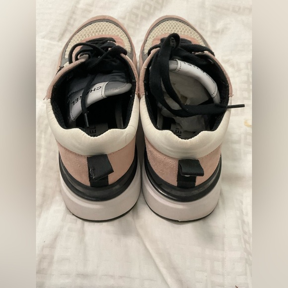 Chanel women Mesh Suede Calfskin Grained Calfskin Womens CC Sneakers 38.5 pink - Picture 12 of 13